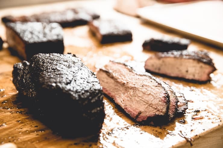 tender brisket out of a smoker
